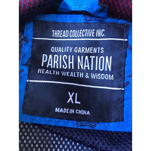 Parish Nation Big Boys Color-Block Hooded Windbreaker Jacket XL - Picture 3 of 6